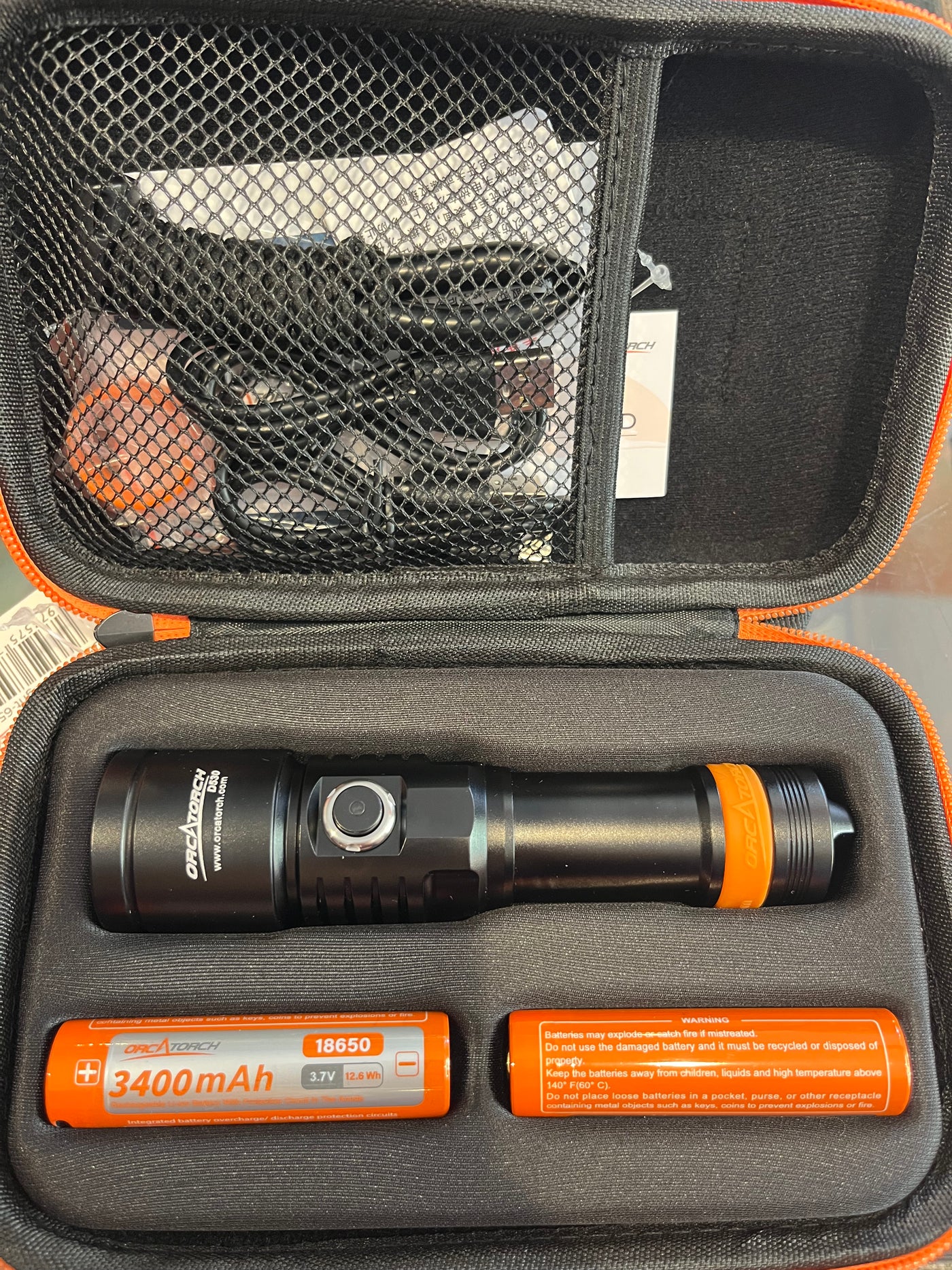 Orca Torch - D530 White Light  w/Two Batteries
