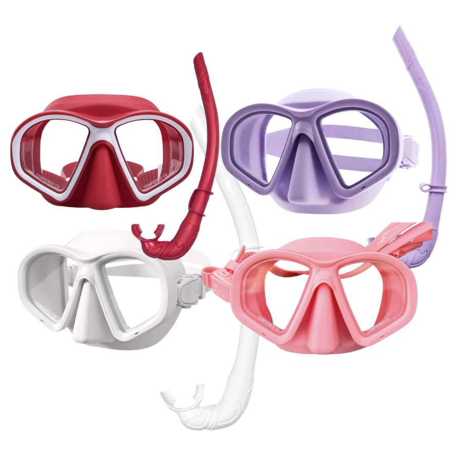 JGW Colorful Low-Volume Mask & Snorkel Set – Just Get Wet