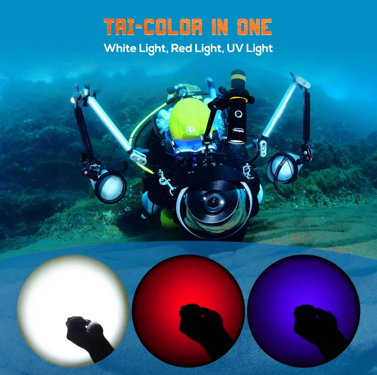 OrcaTorch D710V MK2 (White, Red, & UV Light)