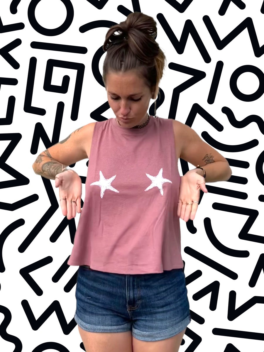 Starfish-Tits Cropped Tank