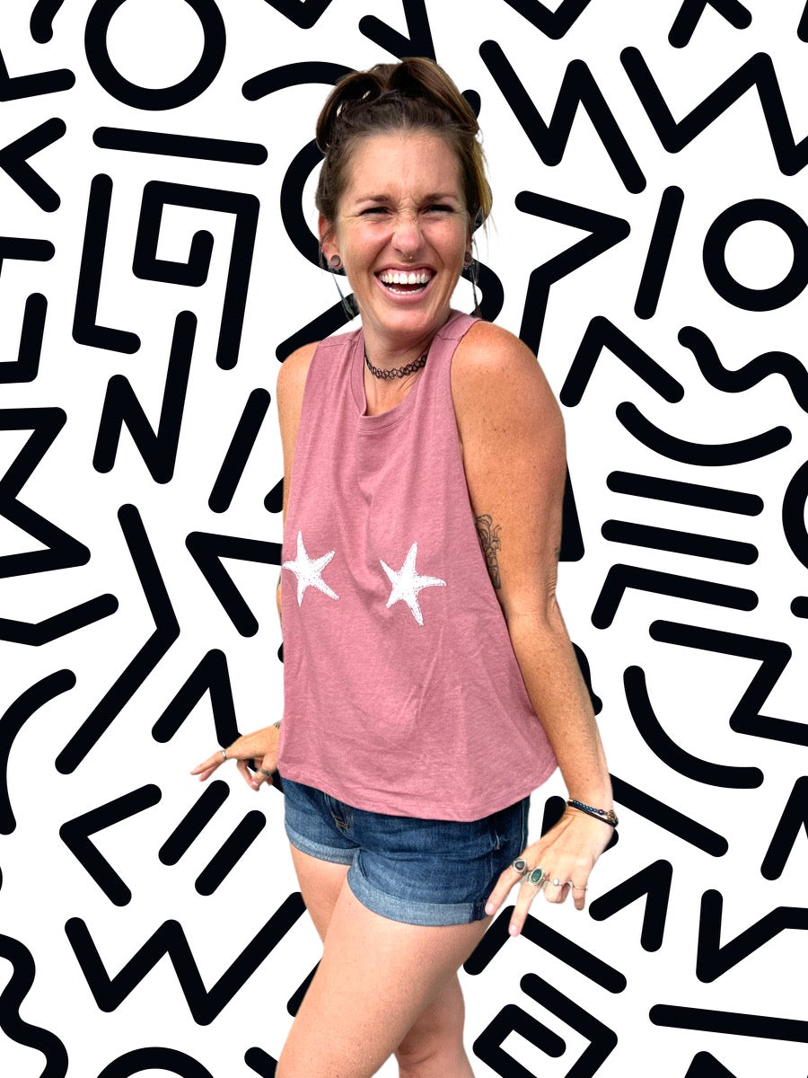 Starfish-Tits Cropped Tank