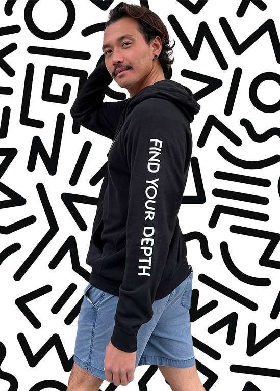 Find Your Depth Zip-Up Hoodie
